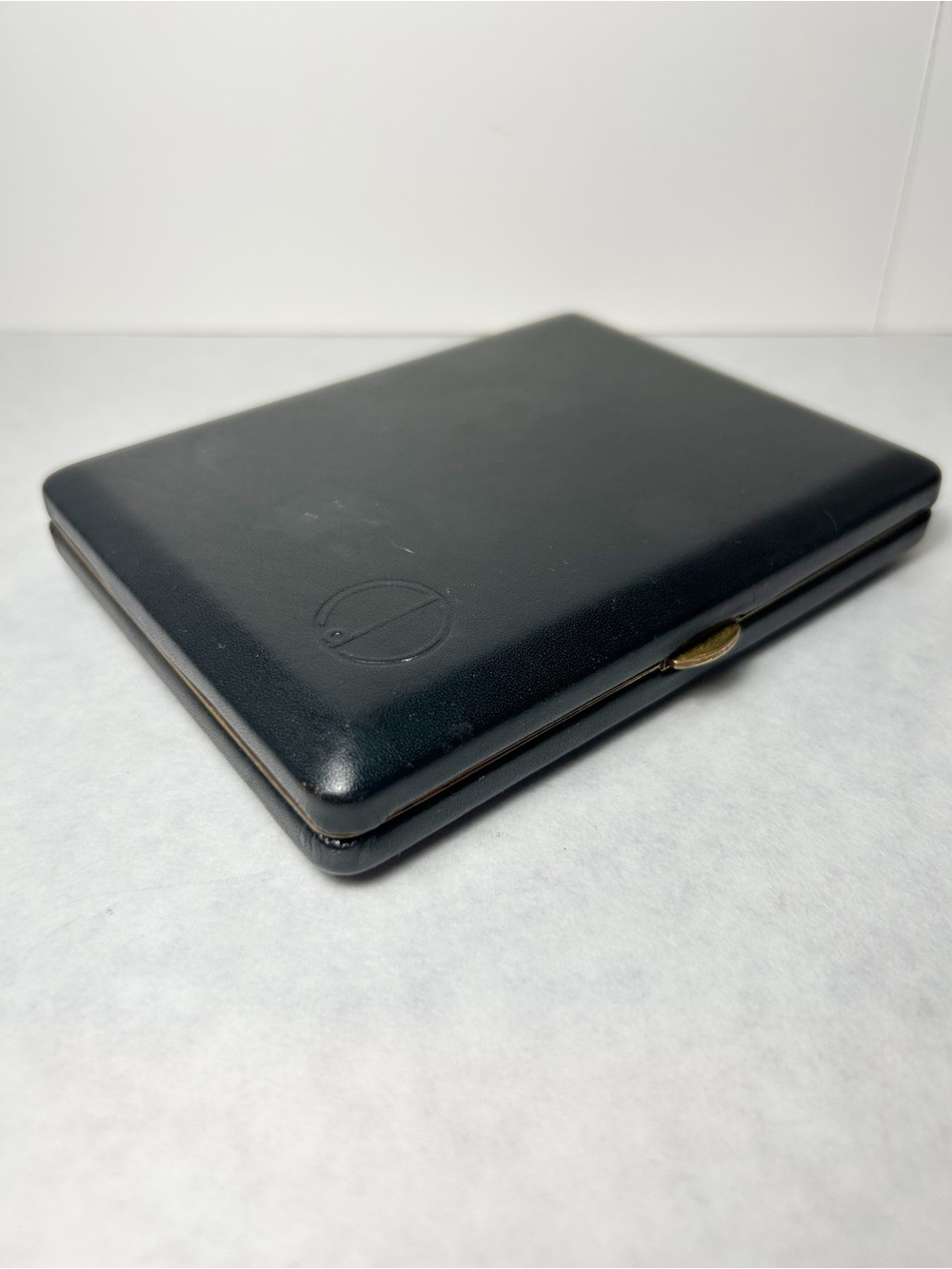 Vintage Dunhill Black Leather Cigarette Case Gold Plated, Collectible, Germany